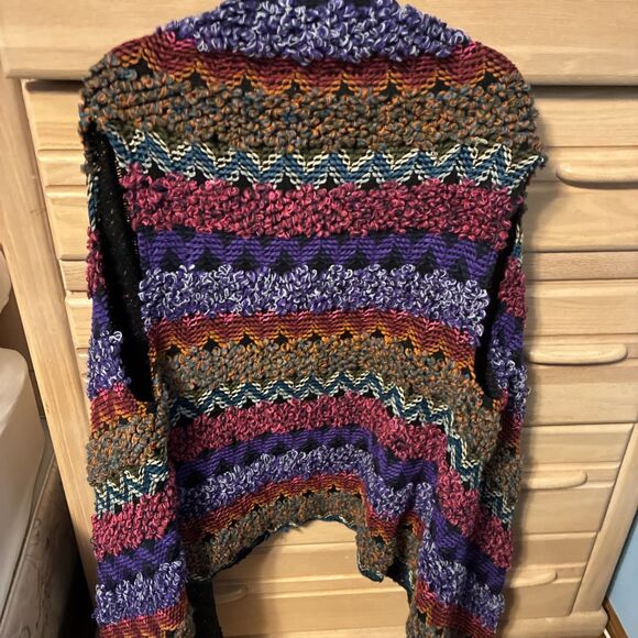 Soft Surroundings Taylor Textured Shag Vest Cardigan One Size Boho Artsy Hippie - Picture 7 of 8